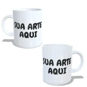 Caneca personalizada Porcelana Branca 325ml Unidade