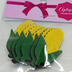 Aplique em Feltro -- Pacote com 6 unidades – Milho Junino | 4 cm