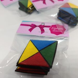 Aplique em Feltro – Balão Junino - Pack com 6 unidades